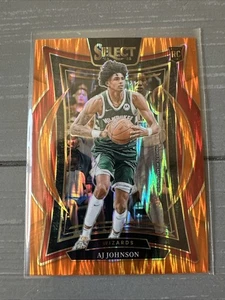 2024-25 Select Basketball - AJ Johnson RC - Concourse Orange Shock Prizm #67 - Bild 1 von 2