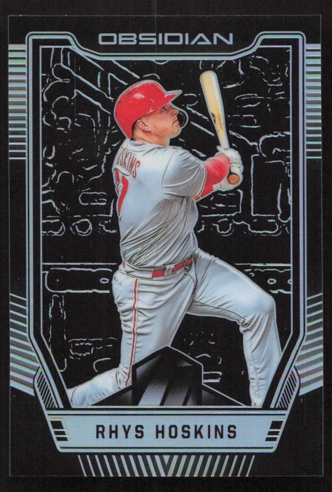2019 Panini Chronicles Rhys Hoskins Obsidian #49 Card - Image 1 of 2