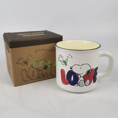 Penanuts Snoopy & Woodstock "LOVE" Ceramic Tea Cup Coffee Mug Handle 181210 - Bild 1 von 4
