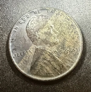 1941 Lincoln Wheat Cent ~ Wood Grain ~ Improper Alloy Mix Error - Picture 1 of 2