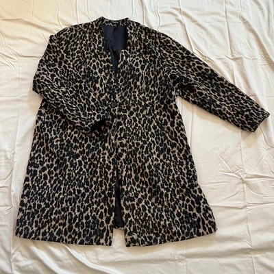 Torrid Leopard Cheetah Print Long Pea Coat Jacket Lined Women’s Plus 3X Vintage - Image 1 of 4