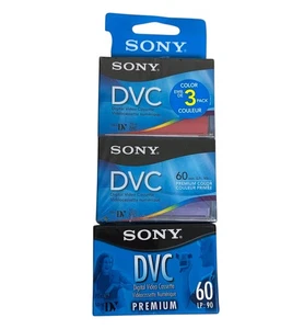 Sony DVC 60 Minute Premium Color Mini DV Cassette (3-Pack) - Picture 1 of 3