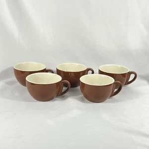5er Set CAC China Braun Steingut Kaffeetassen Cappuccinotassen - Bild 1 von 11