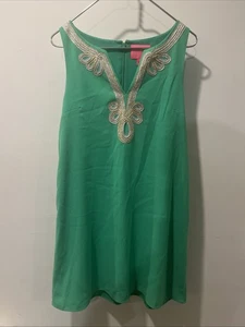 Lilly Pulitzer Dress Cherlyn Soft Shift Preppy Resortwear Beach Cruise Green 8 - Picture 1 of 5