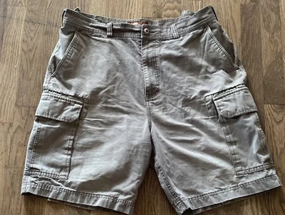 Pantalones Cortos de Carga Bob Timberlake Para Hombres Talla 36 Exterior Tostado Beige Algodón Bolsillos Med L Foto 1 de 4