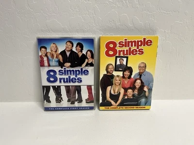 8 Simple Rules Seasons 1 & 2 DVD Sets John Ritter TV show OOP Slipcover VG Discs - Image 1 of 4