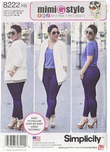 Simplicity Mimi-G Bomber Jacket, Stretch Skinny Jeans Pattern 8222 Sz 6-14 Uncut - Picture 1 of 4