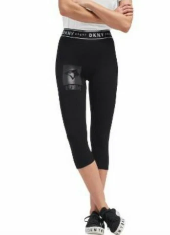 TORONTO BLUE JAYS MLB DKNY Sport Women's Donna Karan Capri Leggings Black XL NWT Cover