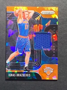 2019-20 Panini Prizm Orange Ice Sensational Swatches Ignas Brazdeikis RC knicks - Picture 1 of 6