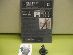 =Axis & Allies Miniatures CONTESTED SKIES 82mm PM-37 Mortar with card 5/45= - Picture 1 of 1