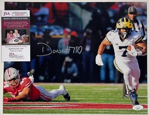 DONOVAN EDWARDS SIGNED MICHIGAN WOLVERINES 11x14 JSA COA VS OSU - Picture 1 of 1
