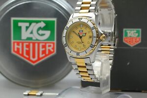 [ MINT in Box ] TAG Heuer 974.013R Gold Silver Dial 200M Men Quartz Watch JAPAN
