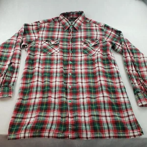 Christopher Hart Plaid Flannel Shirt 2 Flap Pockets Men TALL XLT Vintage - Picture 1 of 14
