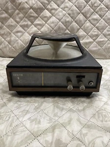 Vintage Mid Century Zenith Circle Of Sound A424W Solid State Radio~ Black/Brown - Picture 1 of 4