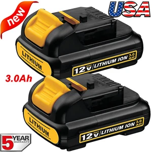 2Pack 12v 3.0Ah 12 Volt XR Max Lithium Battery For Dewalt DCB127-2 DCB120 DCB121 - Picture 1 of 12