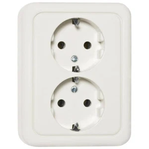 Doppel Steckdose 2fach Steckdose Schuko Doppelsteckdose Unterputz elektroweiss - Bild 1 von 1