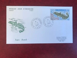 TAAF FSAT FRENCH ANTARCTIC 1992 FDC LEGINE AUSTRALE PATAGONIAN TOOTHFISH FISH - Picture 1 of 1