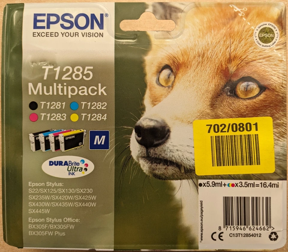 Epson T1285 Multipack - Cartouches d'encre CMJN (C13T12854012) - Photo 1/1