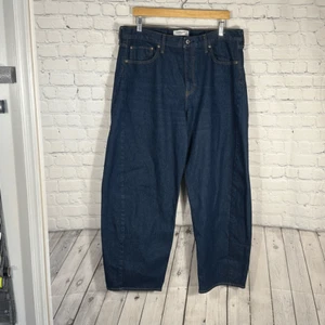Abercrombie & Fitch The Barrel Jeans Mid Rise Curve Love Jeans 32 lang dunkle Waschung - Bild 1 von 9