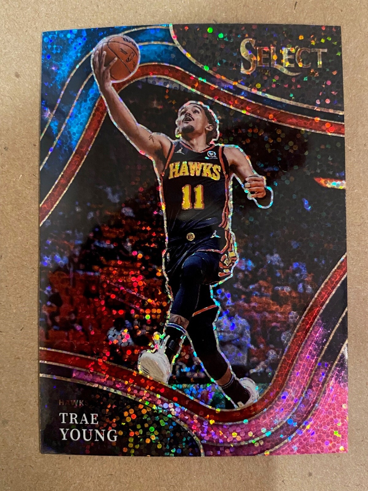 2021-22 Panini Select #215 Trae Young COSMIC Prizm Courtside SSP