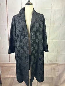 Abrigo largo gótico negro bordado talla 11 para mujer - Imagen 1 de 7