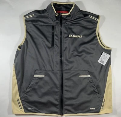 NUEVO CON ETIQUETAS Franchise Club Alabama Carmesí Marea Gris y Dorado Chaleco Chaqueta Talla XL 2207ALCLC Foto 1 de 4