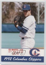 1992 Cracker Jack Columbus Clippers Police Ed Martel #6