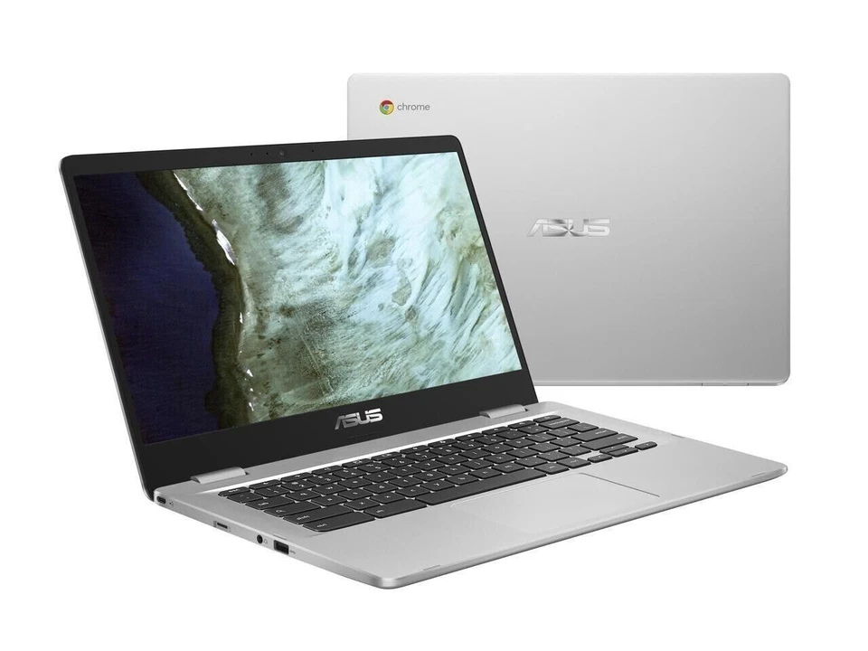 NEW Asus 14" Chromebook C424M Silver Celeron N4020 4Gb 64Gb  C424MA-WH44F - Image 1 of 1