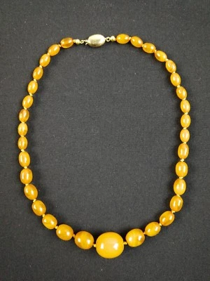 Bernstein Kette mit Goldverschluss Butterscotch T1017 - Bild 1 von 4