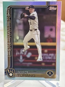 2025 Topps Series 1 Brice Turang Rainbow Foil #45 Milwaukee Brewers - Picture 1 of 2