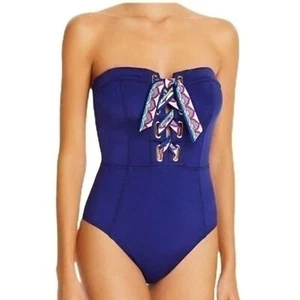 TRINA TURK US 14 PARADISE PLUME BANDEAU NWT - Picture 1 of 9