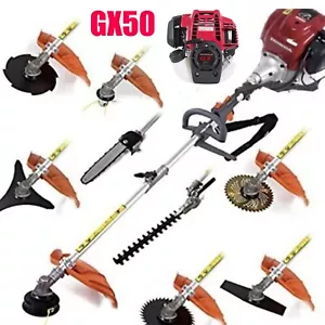 GX50 Brush Cutter 10 in 1 String Trimmer Hedge Gasoline Shears weed wacker - Picture 1 of 2
