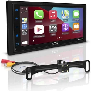 BOSS 6.75" Touchscreen Carplay Android Auto Radio Bluetooth/USB MP3 Rear Camera - Picture 1 of 12