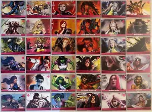 Marvel Dangerous Divas Series 1 Base Card Set 72 Cards - Picture 1 of 6