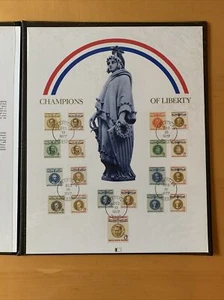 Champions of Liberty, First Day of Issue, Large Vinyl Folder, 1977 - Picture 1 of 4