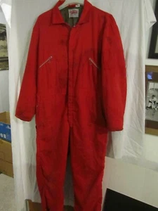 WALLS Blizzard Pruf Red Mechanics Work Coveralls Mens large 42-44 Reg Jumpsuit - Picture 1 of 7