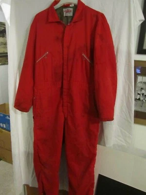 WALLS Blizzard Pruf Red Mechanics Work Coveralls Mens large 42-44 Reg Jumpsuit - Image 1 of 4