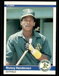 1984 Fleer #447 Rickey Henderson   Baseball