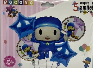 5 Pcs. Happy Birthday Pocoyo Balloons / 5 globos de Pocoyo - Picture 1 of 1