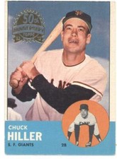 2012 Topps Heritage 1963 Buybacks #185 Chuck Hiller (50th Anniversary Logo)(Cond