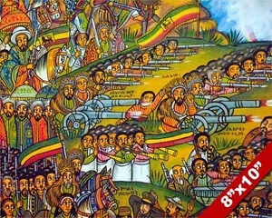 BATTLE OF ADWA ADOWA PAINTING ETHIOPIA VS ITALY WAR ART REAL CANVAS PRINT - Picture 1 of 5