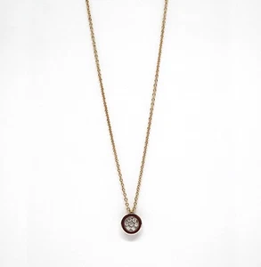 Collana Girocollo in Oro Rosa 18k con Smalto Rosso e Diamanti - Foto 1 di 2