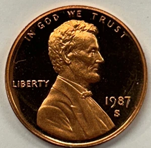 1987 S Proof Lincoln Cent from Proof Set - Picture 1 of 2