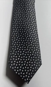 Alfani Men's Slim Neck Tie ALFATECH Pelican Neat Black MSRP $55 NWT - Picture 1 of 3