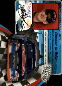 2002 Press Pass Trackside License to Drive Die Cuts #6 Kurt Busch - NM-MT