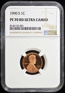 1990-S PF PR 70 RD Ultra Cameo NGC U.S / United States 1c Lincoln Memorial Cent