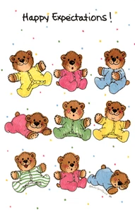 Suzy's Zoo - Happy Expectations Greeting Card with Envelope - Baby Shower Card - Picture 1 of 4