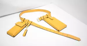 Women Waist Bag Fashion Leather Belt Bag Crossbody Chest Bag Yellow Fanny - Picture 1 of 8