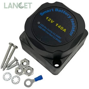 12V 140A Smart Dual Battery Kit System Isolator Car Voltage Sensitive Relay UTV - Foto 1 di 11