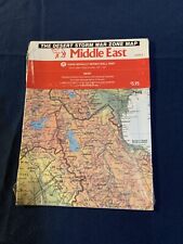 The Desert Storm War Zone Map Middle East 34" x 52" Rand McNally Wall Atlas New